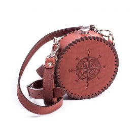 Фляги в чехлах из натуральной кожи