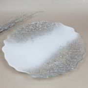 14873/S Тарелка 28см Аура серебро