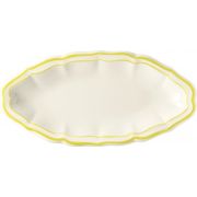 Блюдо овальное Gien Les Filets Jaune Citron 27см, бел. желтый