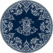 Тарелка обеденная Gien Les Depareillees Bleu Monogramme 27см, синий