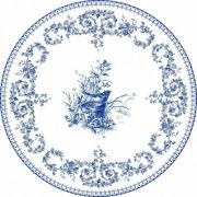 1849B4M650 Тарелка обеденная Gien Les Depareillees Bleu Vues Orient 27см, бел., синий