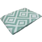 Покрывало «Ромб»  жаккардовое 145х212, белый, зеленый