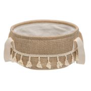 Корзина с ручками «Кантри», 25*25*12 см, бежевый