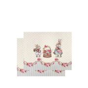 Комплект салфеток Кролики шебби 2 шт, 40х50 см