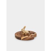 Блюдо «Кролик Easter», дерево/полирезин, 15х6 см, 6 отделений