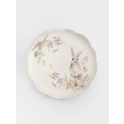 Тарелка закусочная «Кролик с цветами White Rabbit», белая, 20 см