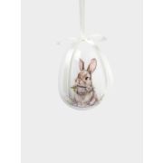 Подвеска «Яйцо пасхальное Кролик с цветами Easter», 8 см