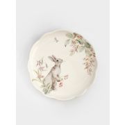 Тарелка обеденная «Кролик с цветами White Rabbit», белая, 25 см