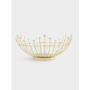 Корзина для фруктов Бусины Spin металл золото, 27 см