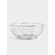 Корзина для фруктов «Полосы Spin», металл, серебро, 27 см