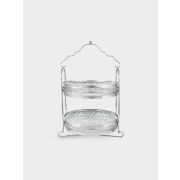 Подставка для пирожных «Brittany», стекло/сталь, 20х20 см