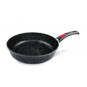 18028 Сковорода Каменная 28 см, черный гранит, съемная ручка